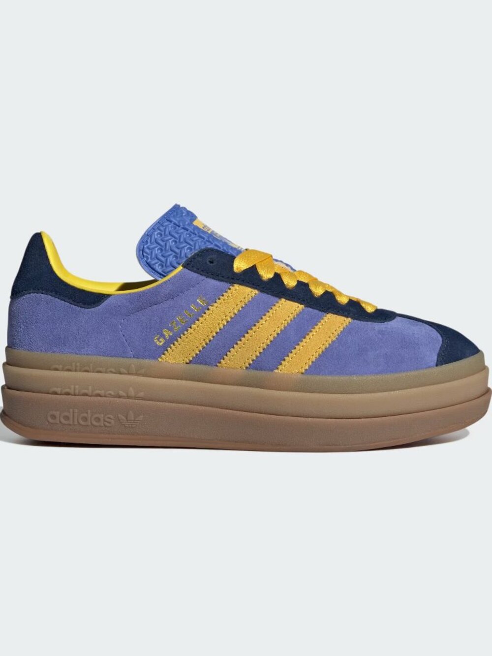 NWT Adidas Women's Gazelle Bold 'Night Indigo - Yellow' Shoes IH4211